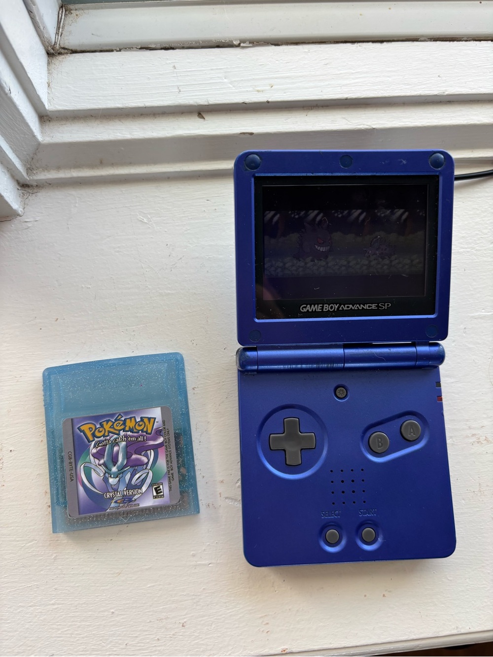 Nintendo Game Boy Advance SP AGS-001 Cobalt Blue Handheld Console Tested Works